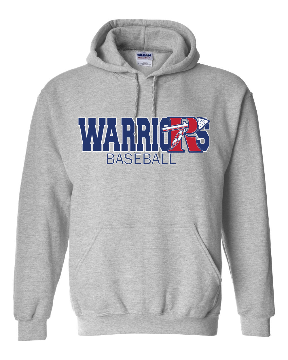 Riverside Baseball Sport Grey Unisex Gildan Hooded Sweatshirt